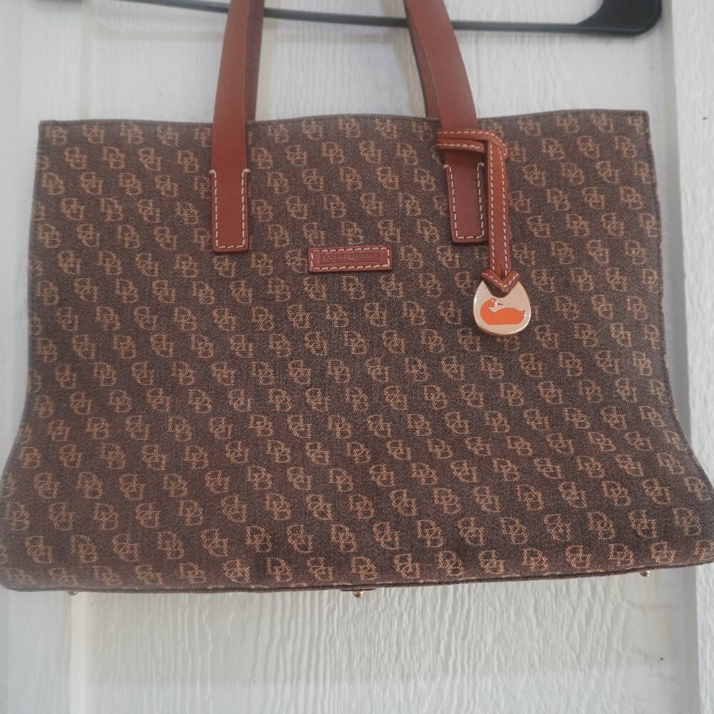 Classic Vintage Dooney & Bourke Monogram Tote - Excellent Condition!